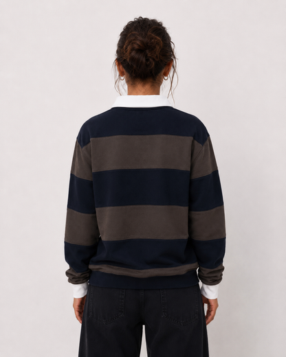 PLAYMAKER RUGBY POLO NAVY/GREY - Surpass The World