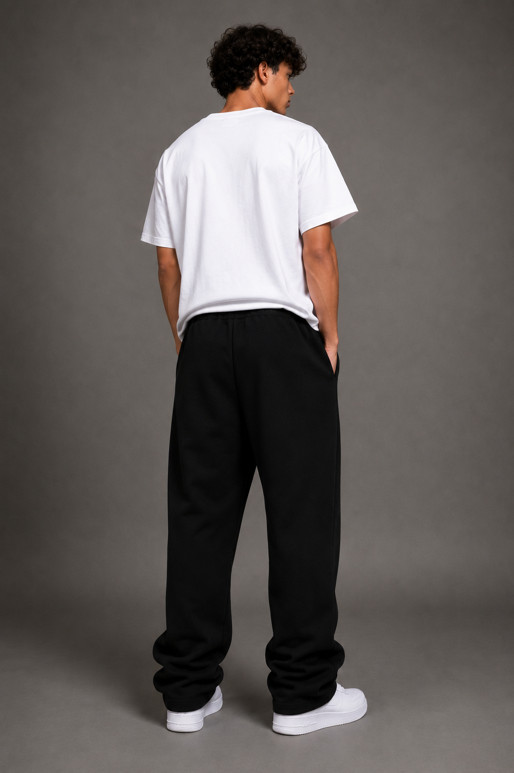 RECEIPT OPEN LEG JOGGER BLACK