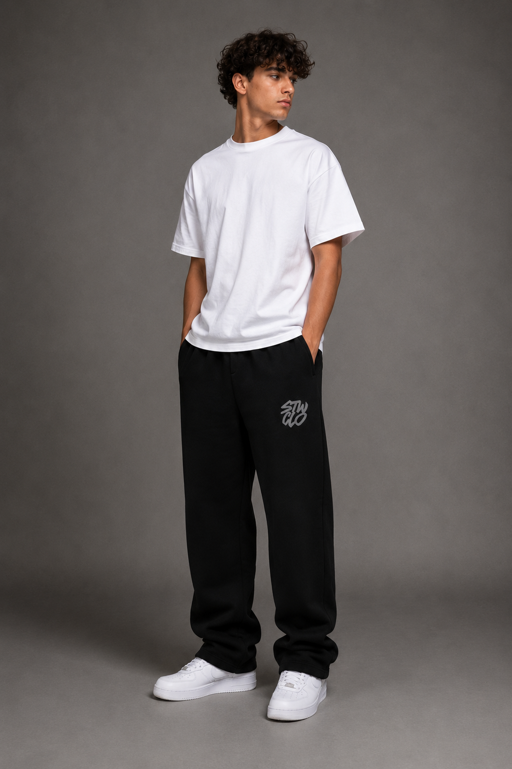 RECEIPT OPEN LEG JOGGER BLACK