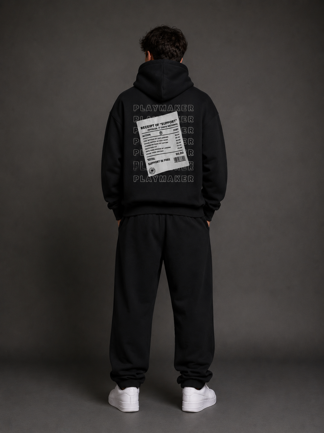 RECEIPT TRACKSUIT BLACK - Surpass The World