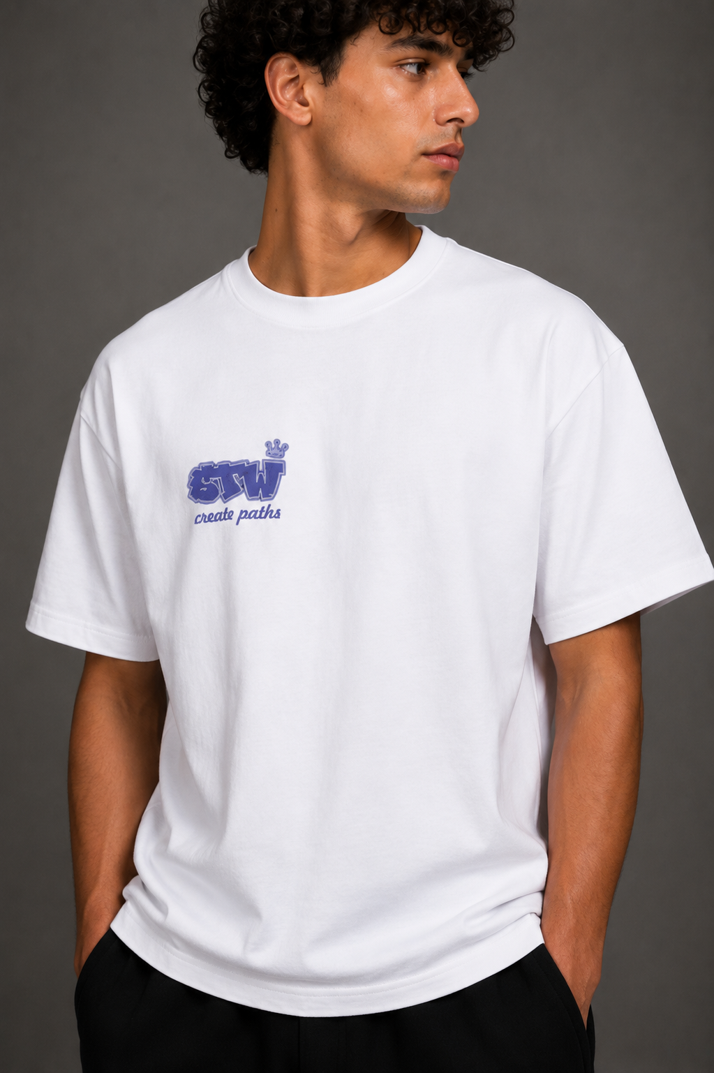 CREATE PATHS TEE WHITE - Surpass The World